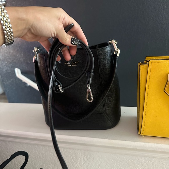 Kate Spade Black Pebbled Leather Shoulder Bag - Picture 2 of 3